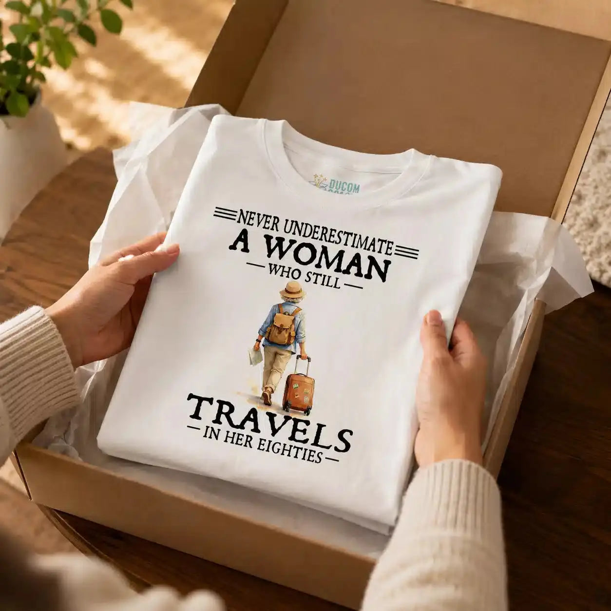 Custom Travel Shirt For Women In Her 50s-90s Duconspace