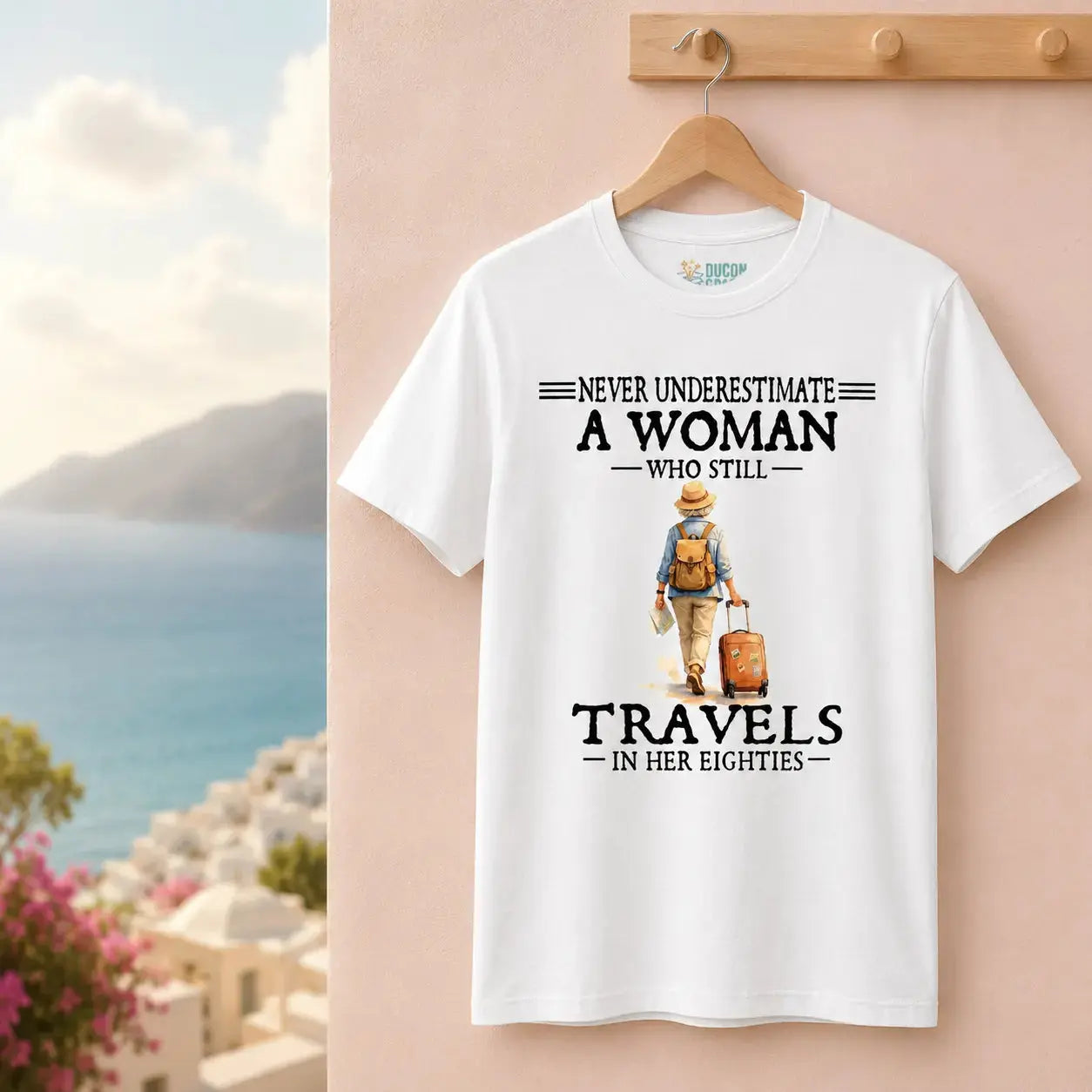 Custom Travel Shirt For Women In Her 50s-90s Duconspace
