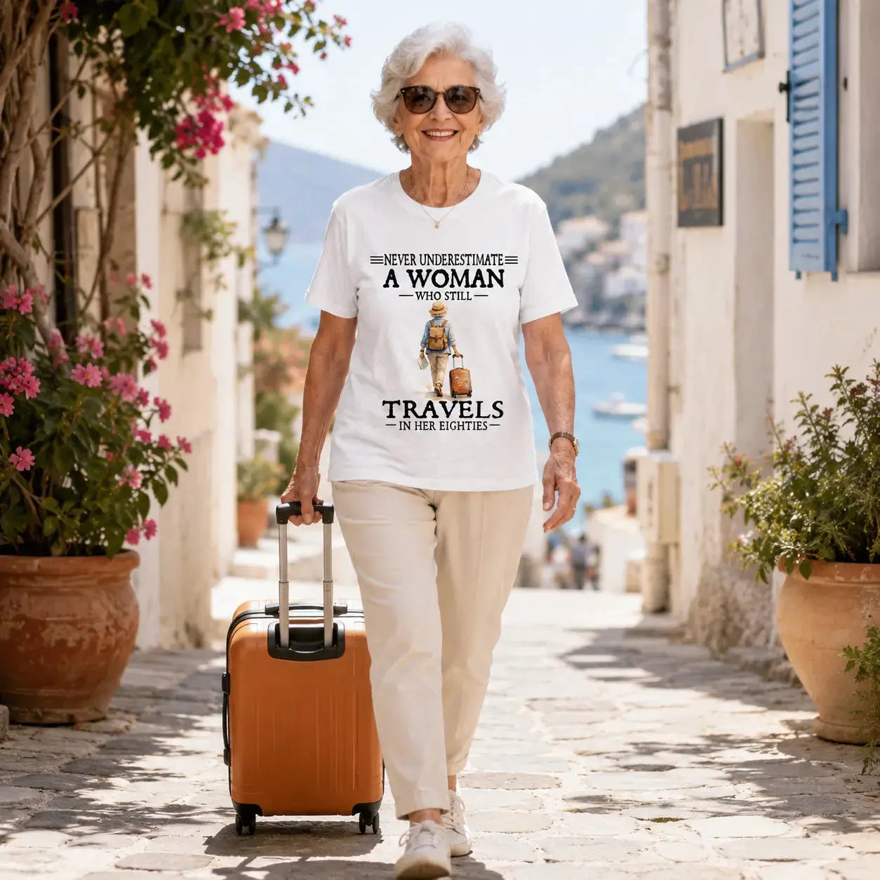 Custom Travel Shirt For Women In Her 50s-90s Duconspace