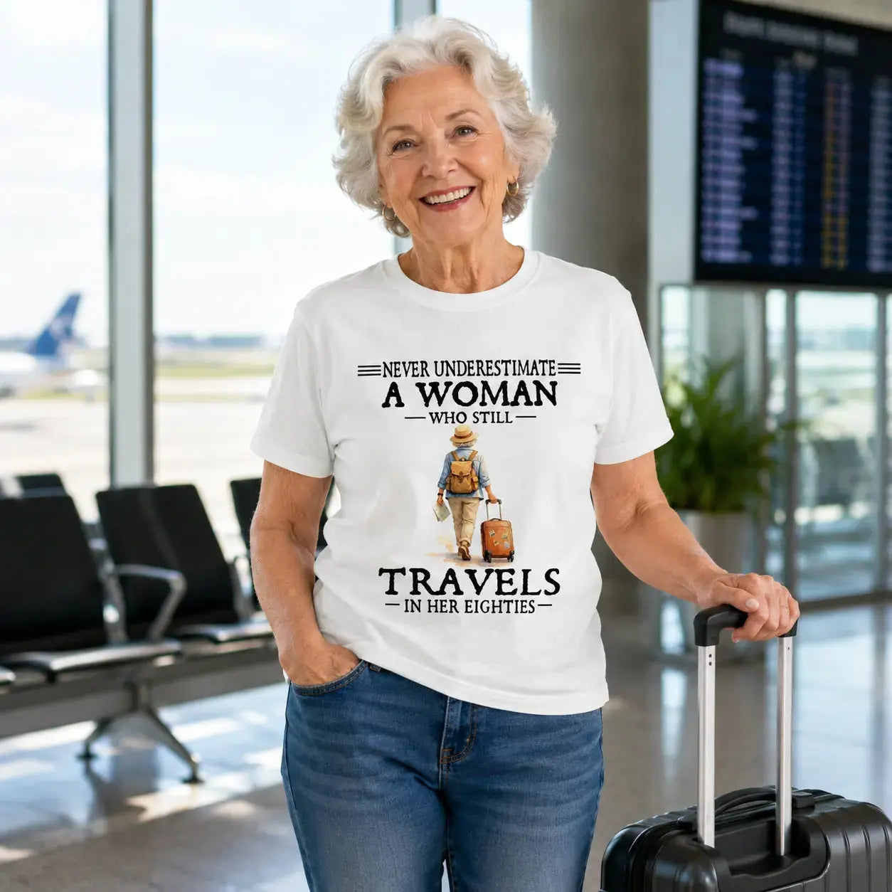 Custom Travel Shirt For Women In Her 50s-90s Duconspace