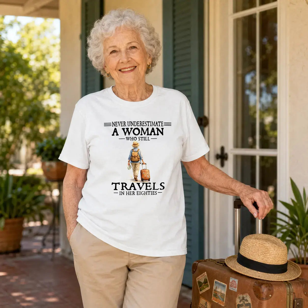 Custom Travel Shirt For Women In Her 50s-90s Duconspace