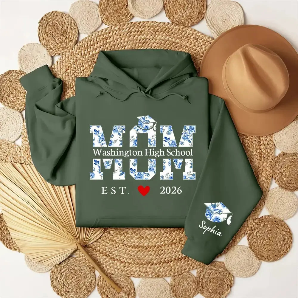 Custom University Mom Sweashirt - Personalized Proud Mom Graduate 2026 Duconspace