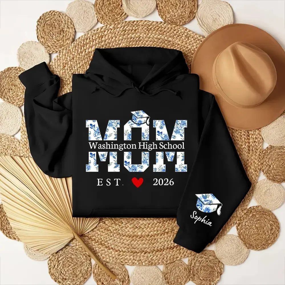 Custom University Mom Sweashirt - Personalized Proud Mom Graduate 2026 Duconspace