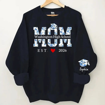 Custom University Mom Sweashirt - Personalized Proud Mom Graduate 2026 Duconspace