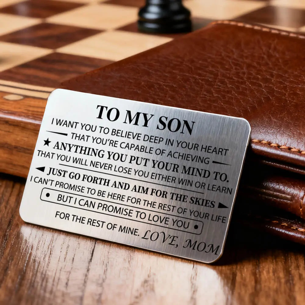 Custom Wallet Card For Son - Custom Metal Wallet Card Gift Duconspace
