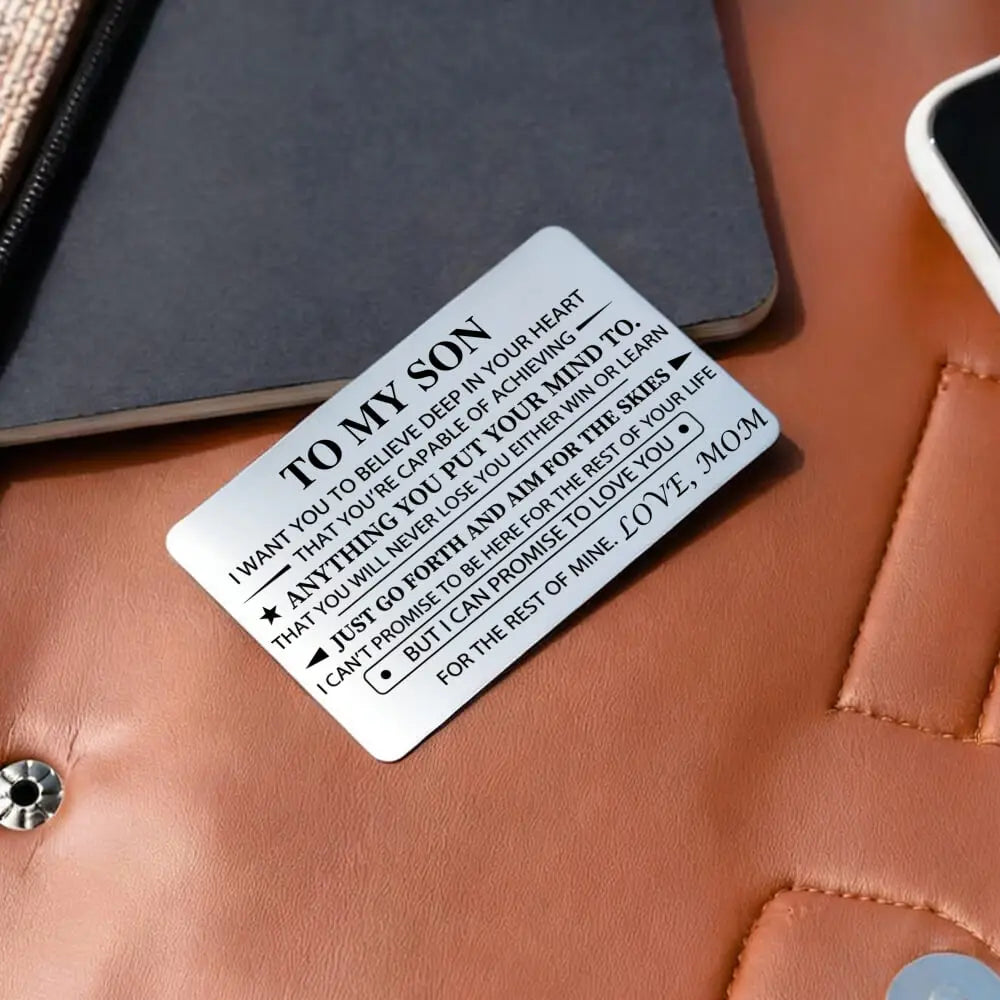 Custom Wallet Card For Son - Custom Metal Wallet Card Gift Duconspace