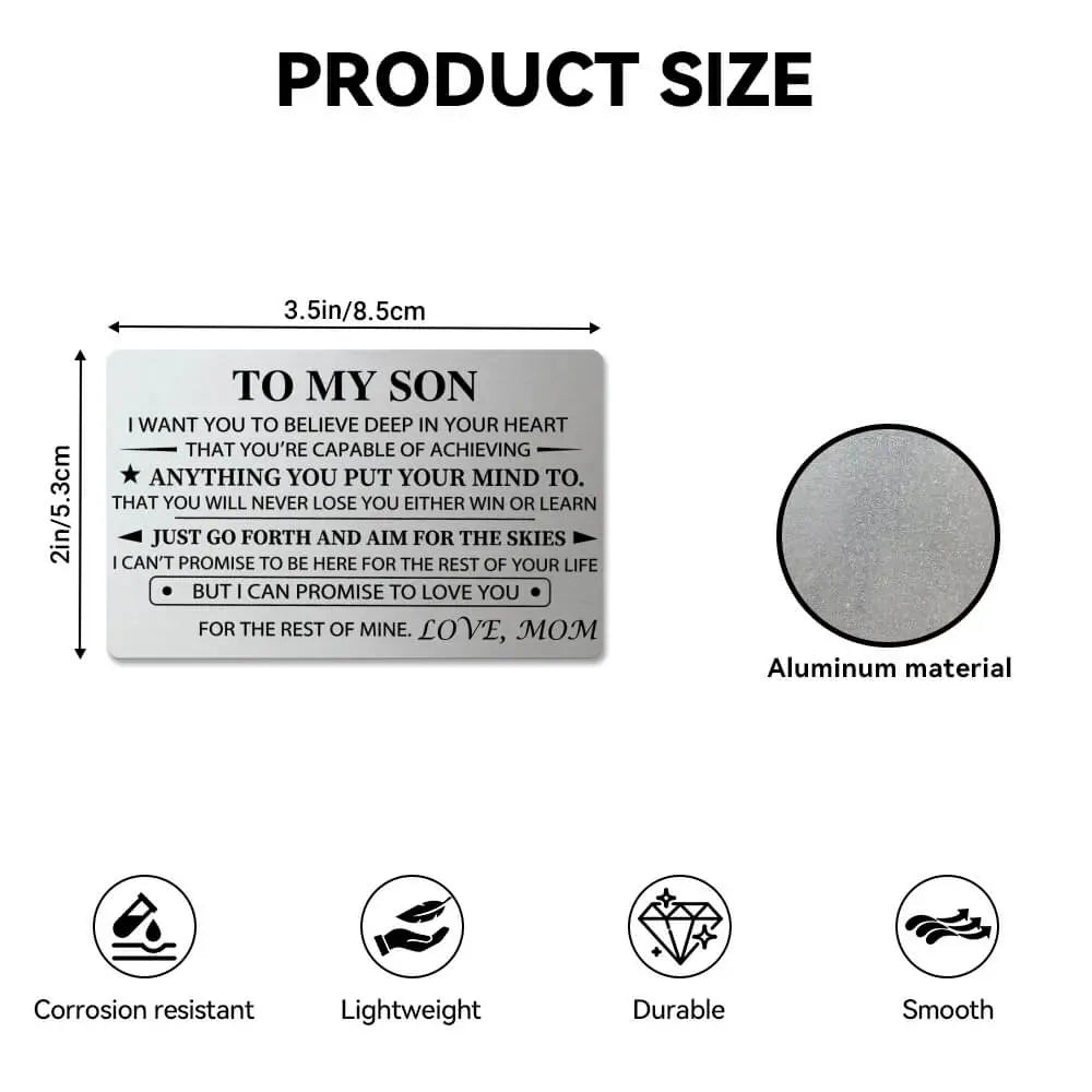 Custom Wallet Card For Son - Custom Metal Wallet Card Gift Duconspace