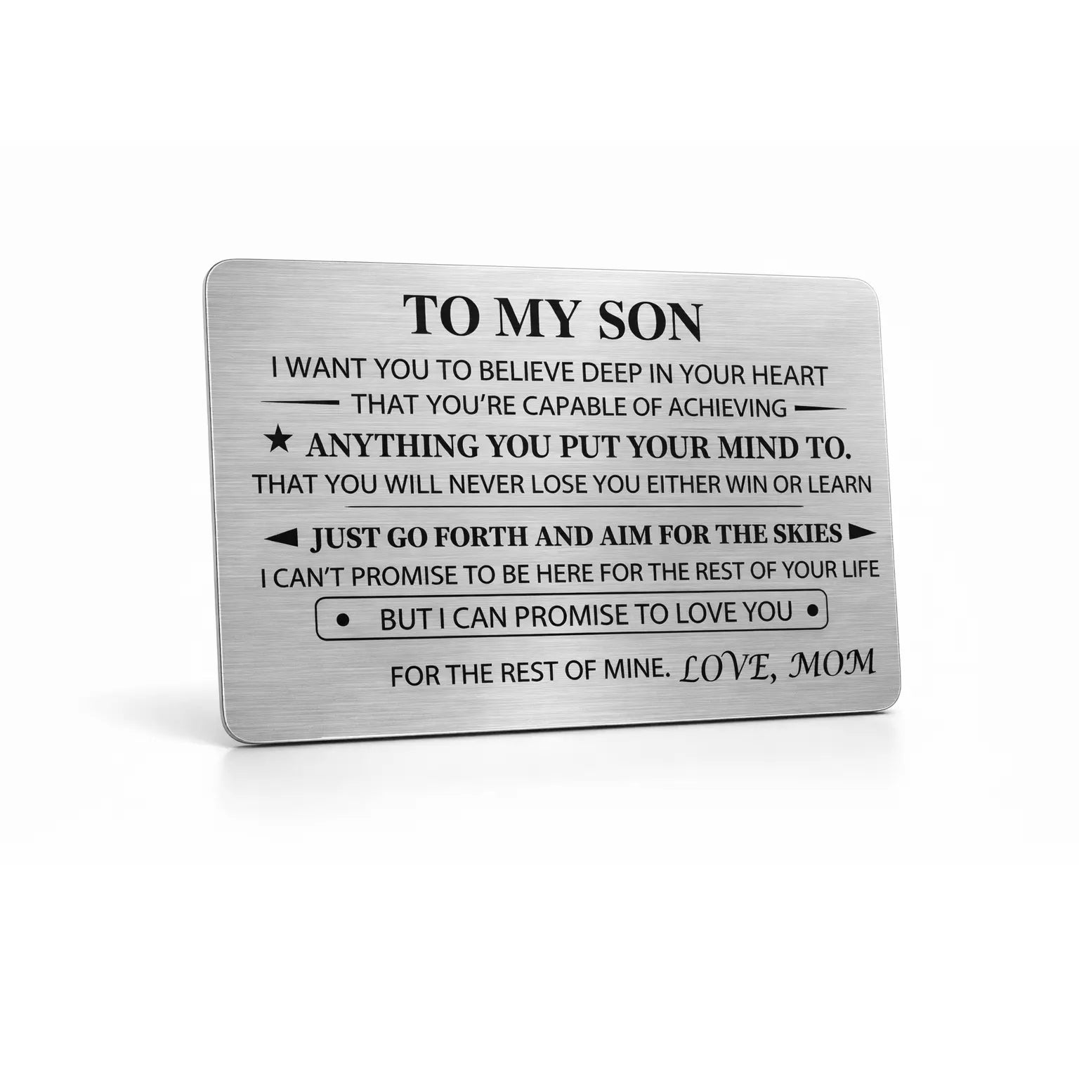 Custom Wallet Card For Son - Custom Metal Wallet Card Gift Duconspace