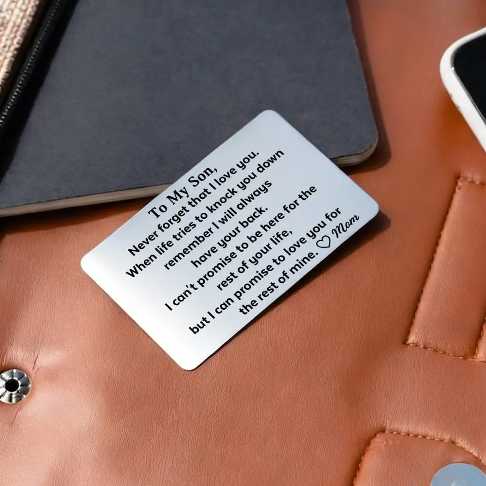 Custom Wallet Card For Son - Never Forget That I Love You Duconspace
