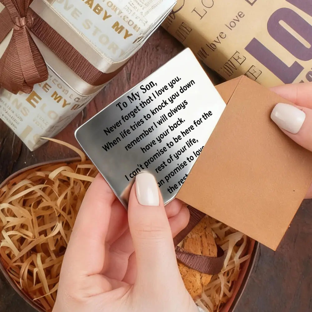 Custom Wallet Card For Son - Never Forget That I Love You Duconspace