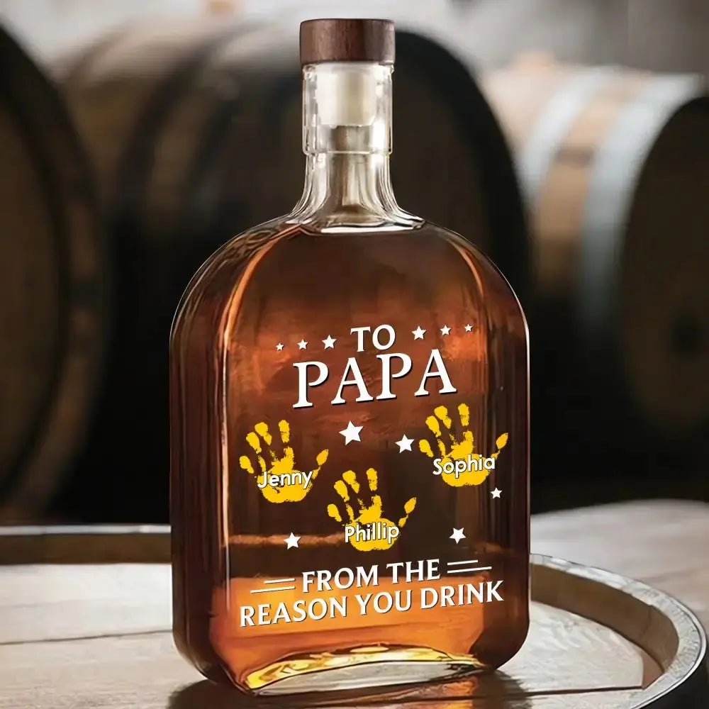 Custom Whiskey Bottle - Personalized Gift for Dad, Grandpa Duconspace