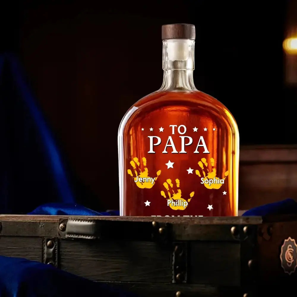 Custom Whiskey Bottle - Personalized Gift for Dad, Grandpa Duconspace