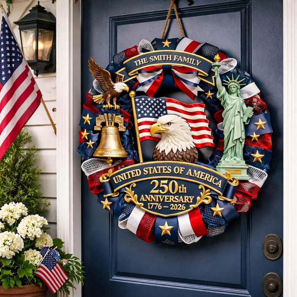 Custom Wood Sign - Personalized America 250th Anniversary Gifts Duconspace