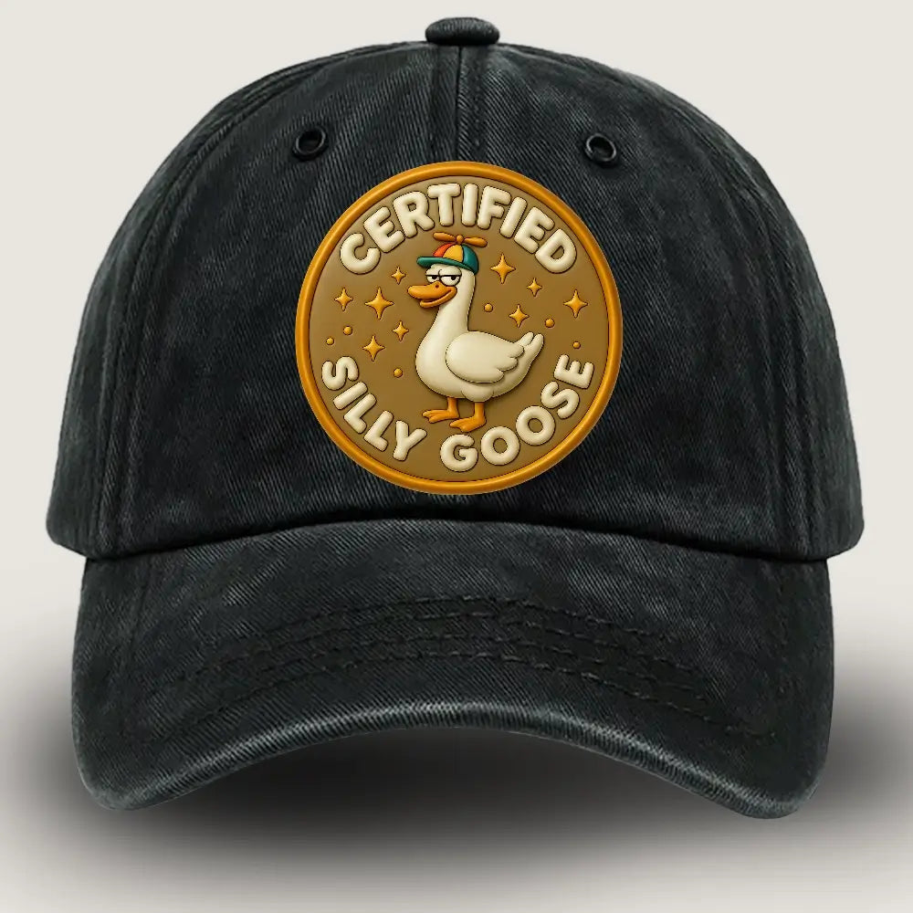Cute Animal‑Print Demi Cap – Canada Goose Black (Men/Women)