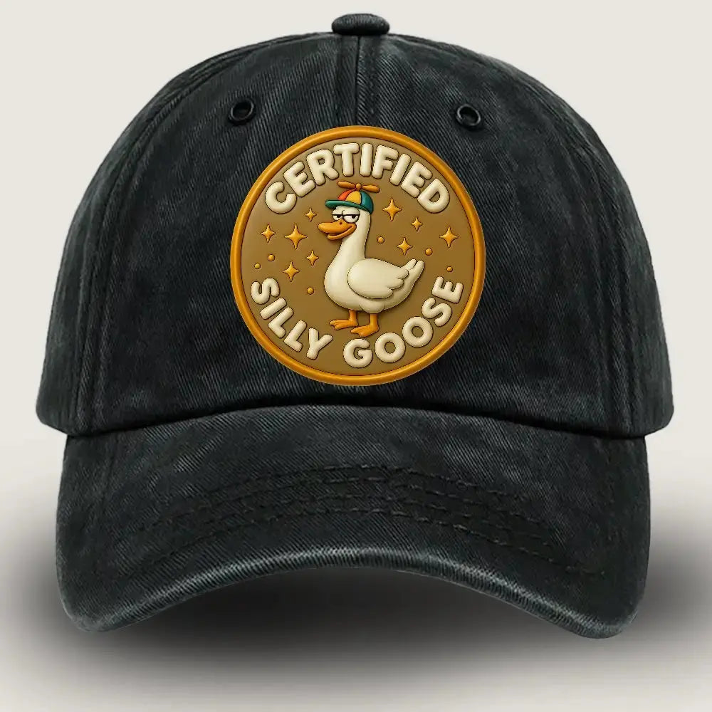 Cute Animal‑Print Demi Cap – Canada Goose Black (Men/Women) Duconspace