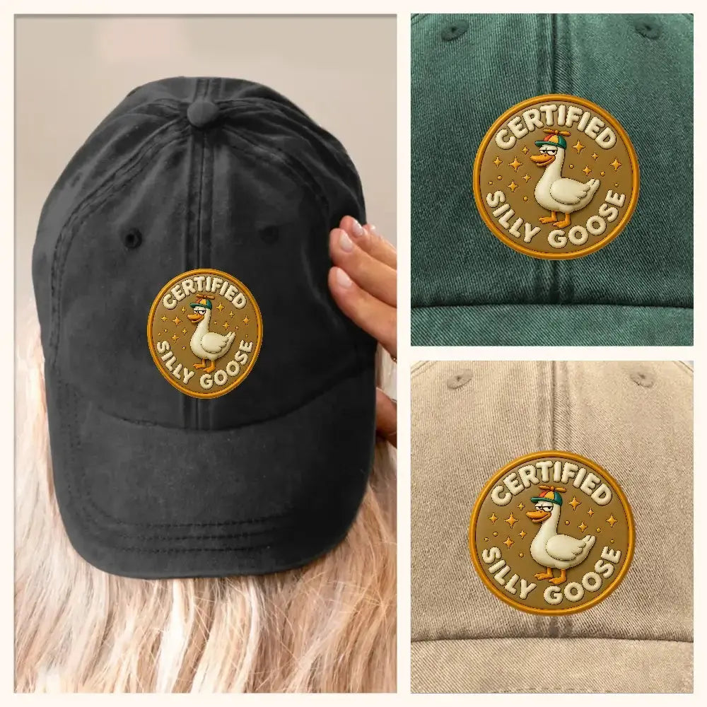 Cute Animal‑Print Demi Cap – Canada Goose Black (Men/Women) Duconspace