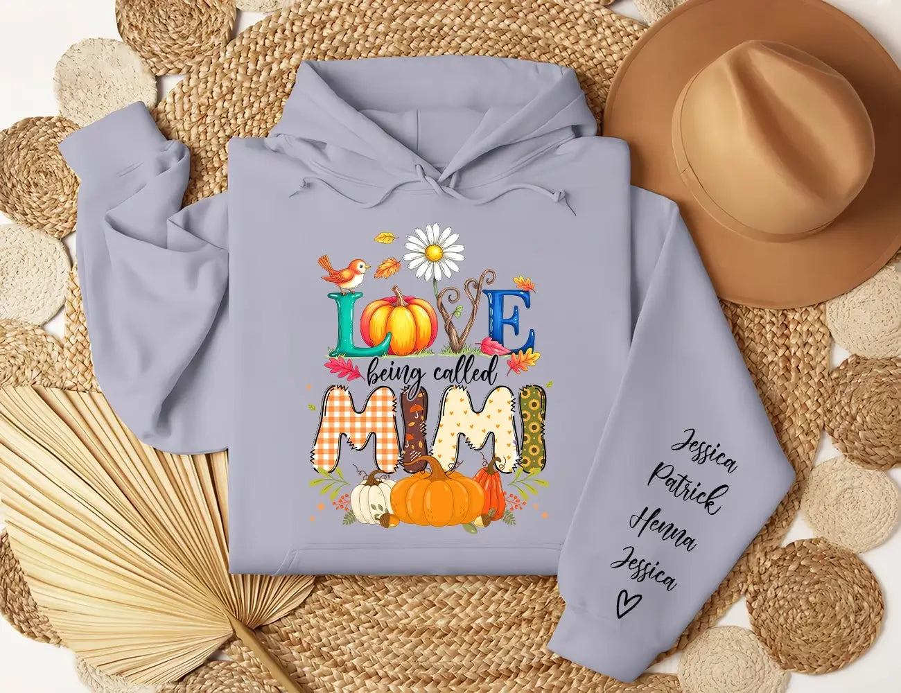 Cute Love Being Called Grandma Halloween Thanksgiving Fall Sweatshirt