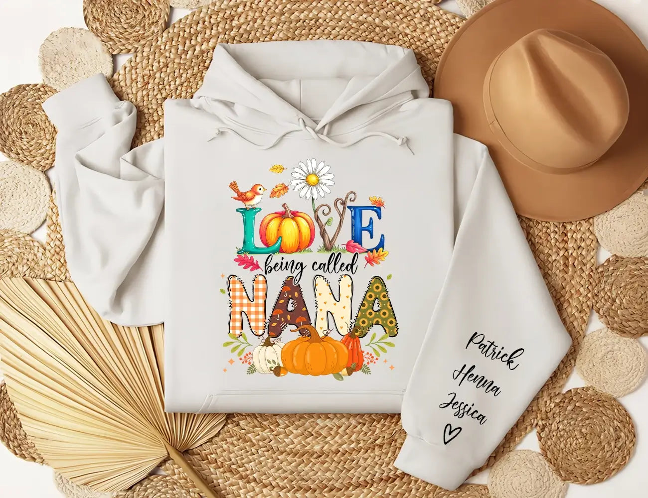 Cute Love Being Called Grandma Halloween Thanksgiving Fall Sweatshirt