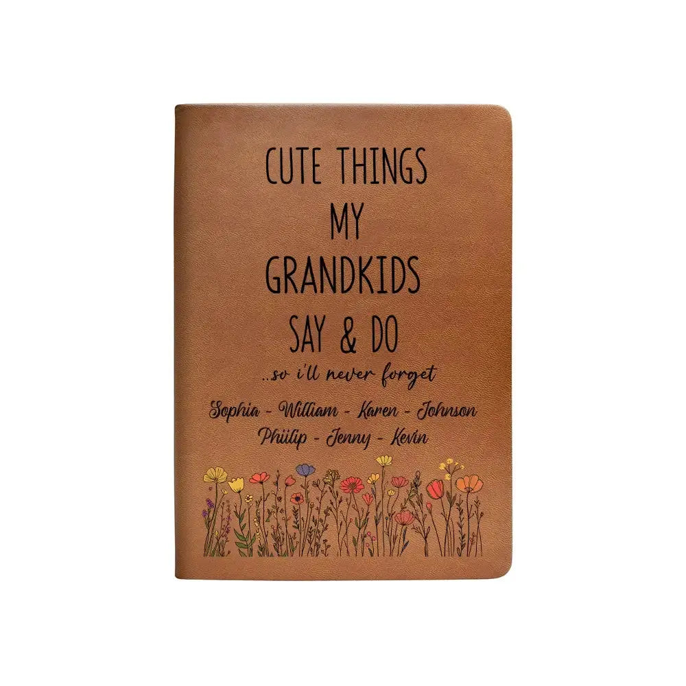 Cute Things My Grandkids Say & Do Journal - Personalized Memorial Gift for Family Duconspace