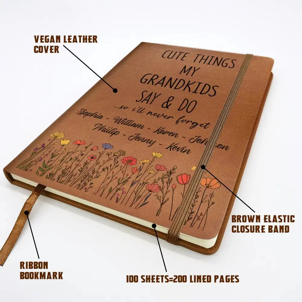 Cute Things My Grandkids Say & Do Journal - Personalized Memorial Gift for Family Duconspace
