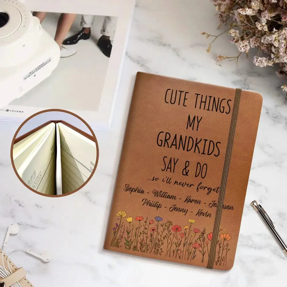 Cute Things My Grandkids Say & Do Journal - Personalized Memorial Gift for Family Duconspace