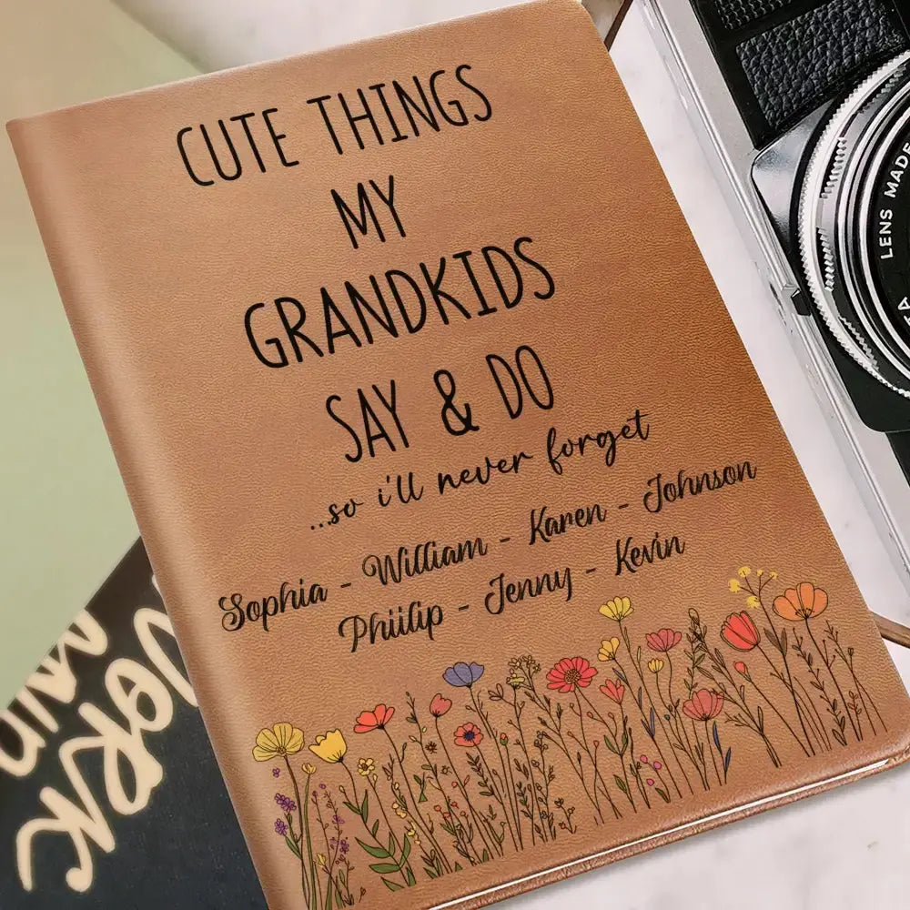 Cute Things My Grandkids Say & Do Journal - Personalized Memorial Gift for Family Duconspace