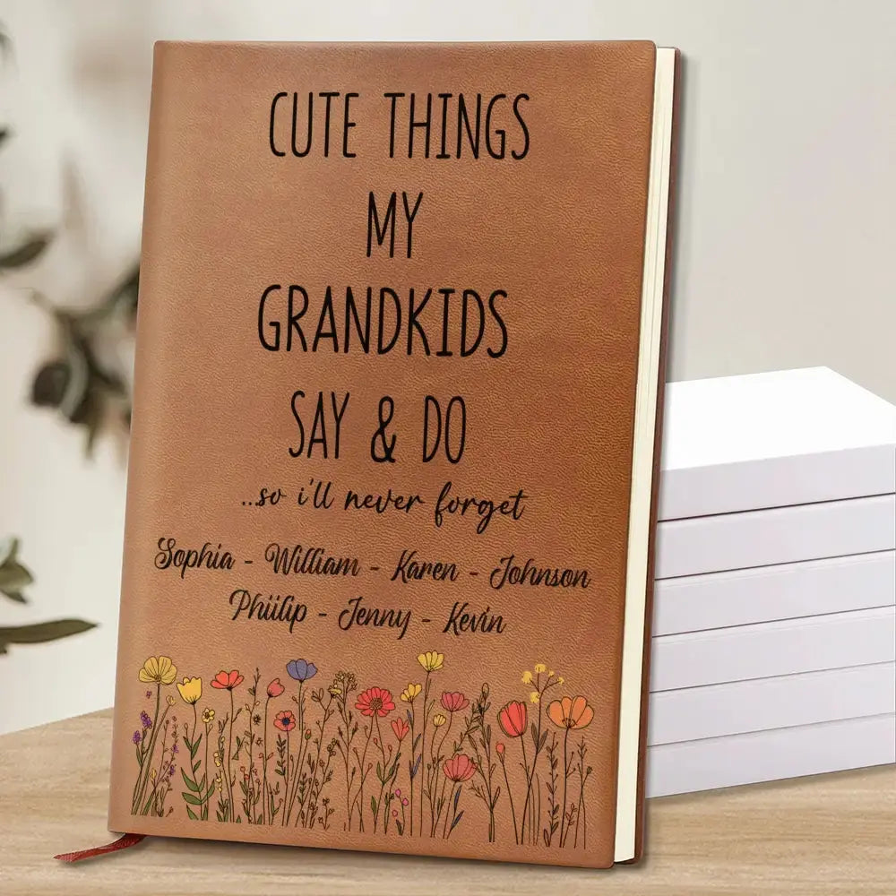 Cute Things My Grandkids Say & Do Journal - Personalized Memorial Gift for Family Duconspace