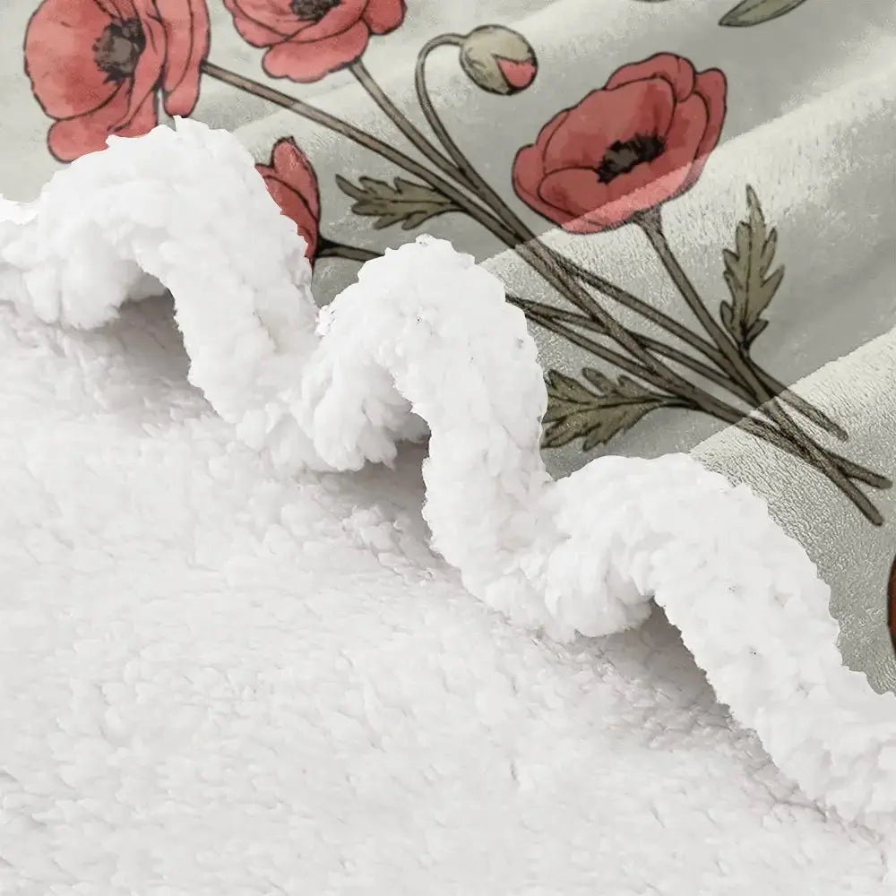 Dachshund Floral Blanket - Cute Sausage Dog Pattern Cozy Throw for Dog Lovers Duconspace