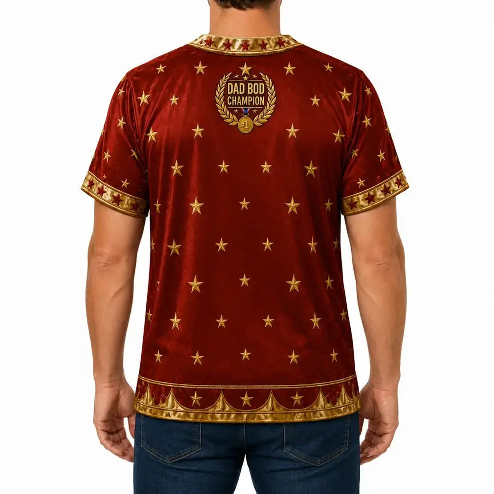 Dad Bod Champion Faux Open Shirt - Personalized Gift for Dad