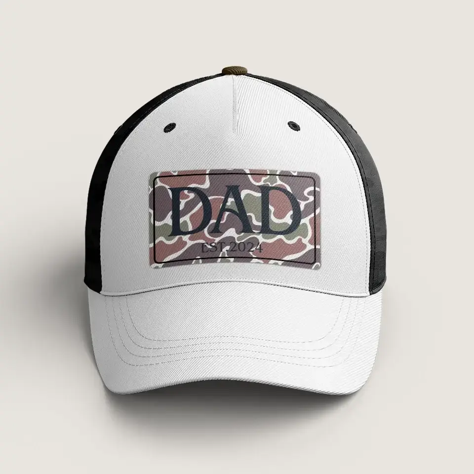 Dad Life, Worn with Pride – Custom Trucker Hat with Leatherette Patch, Perfect Christmas or New Dad Gift for Husband, Grandpa, and Outdoor Lovers Ducon Space