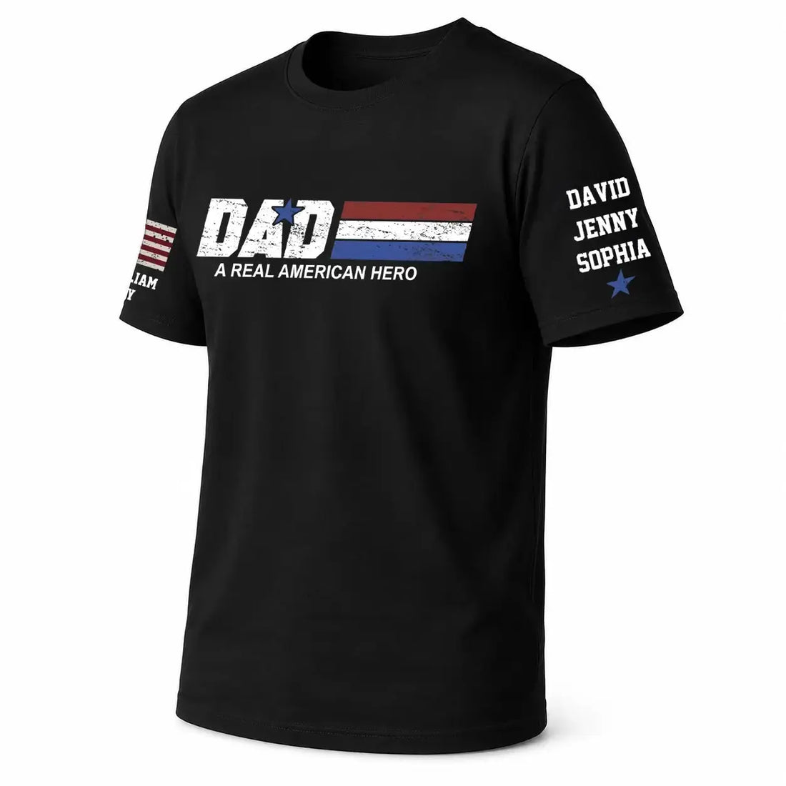 Dad a Real American Hero T-shirt - Personalized Gift for Dad, Grandpa Duconspace