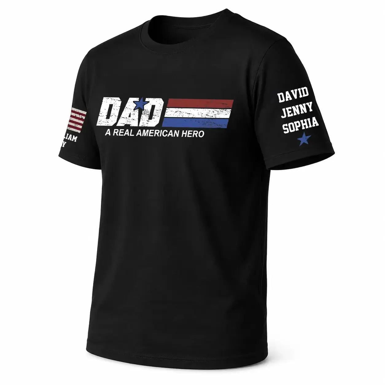 Dad a Real American Hero T-shirt - Personalized Gift for Dad, Grandpa Duconspace