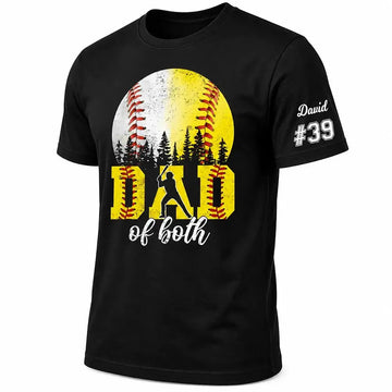 Dad of Both Baseball Shirt – Custom Dad Gift Tee Duconspace