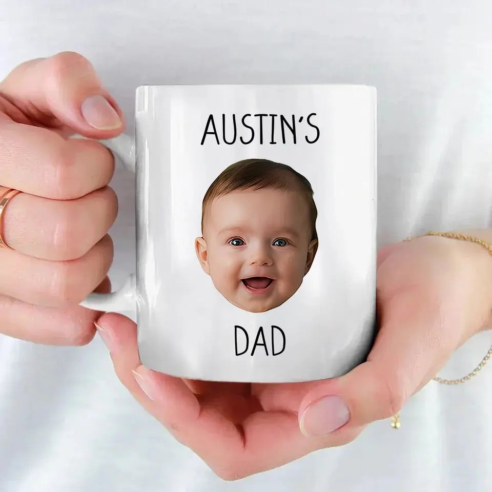 Cute dad gift with photo and child’s name
