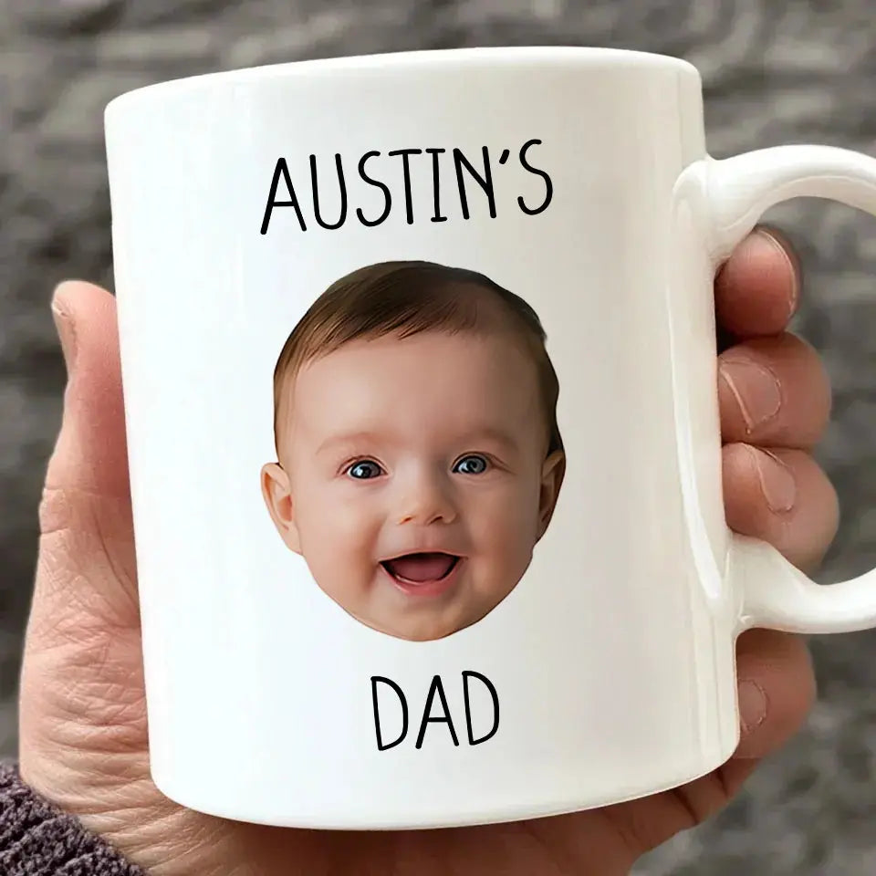 Personalized name mug for new dad
