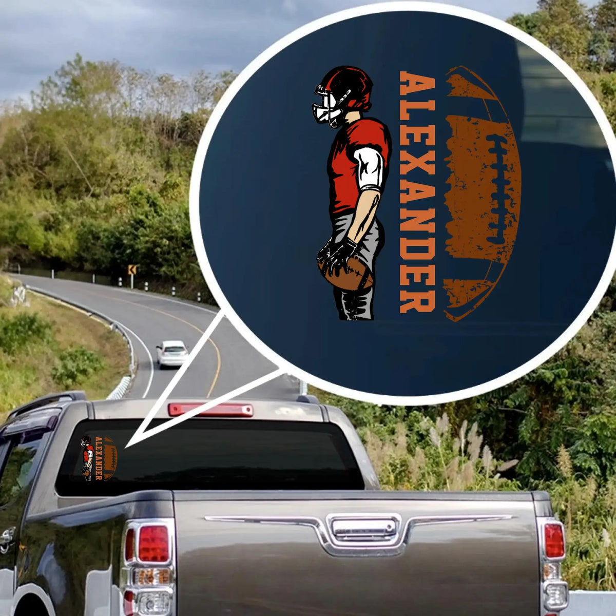 Decal Personalized American Football Custom Gift Item Duconspace
