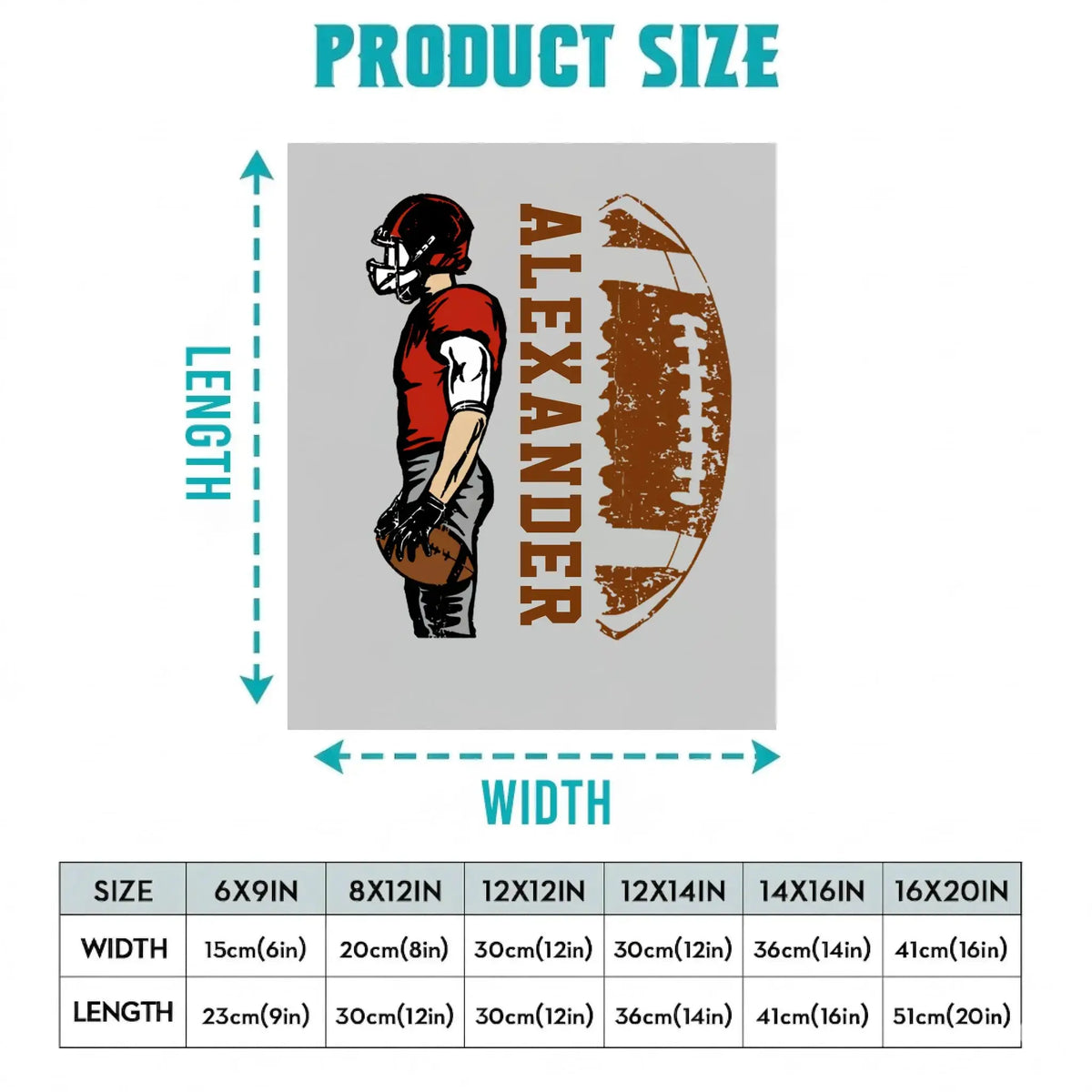 Decal Personalized American Football Custom Gift Item Duconspace