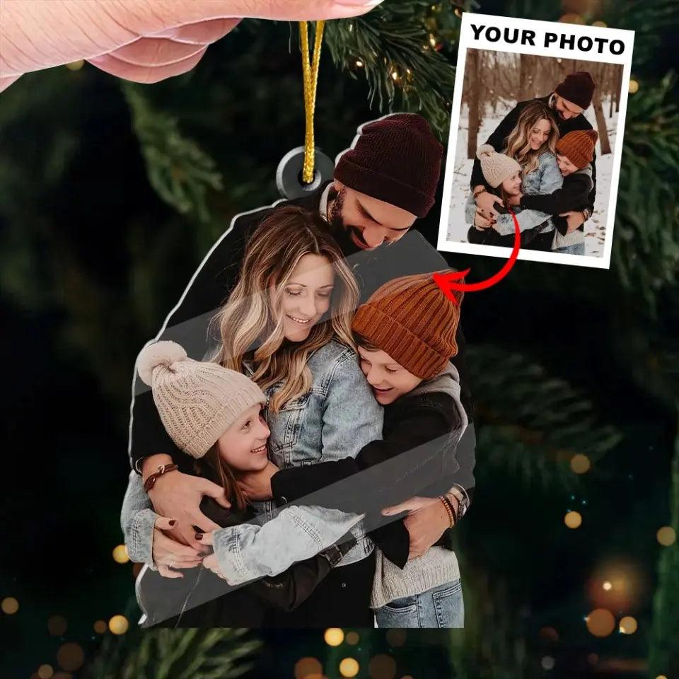 Custom Family Photo Ornament – Acrylic, Personalized | Ducon Space Gifts