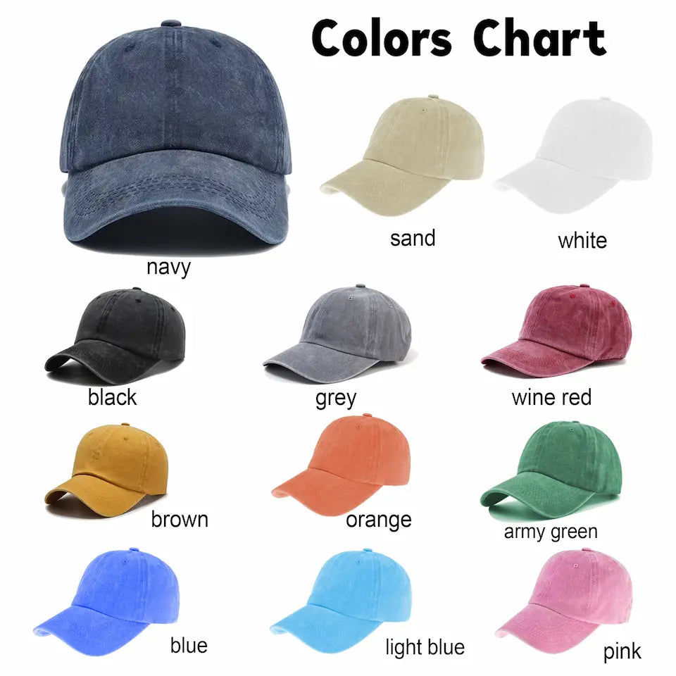 Timeless Style for Every Age - Custom Unisex Cotton Hat, Personalized Gift for Seniors and All Ages