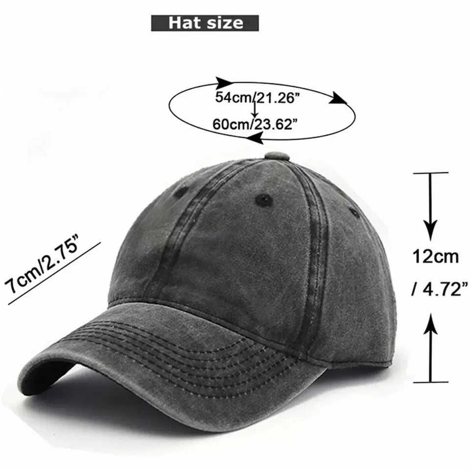 Timeless Style for Every Age - Custom Unisex Cotton Hat, Personalized Gift for Seniors and All Ages