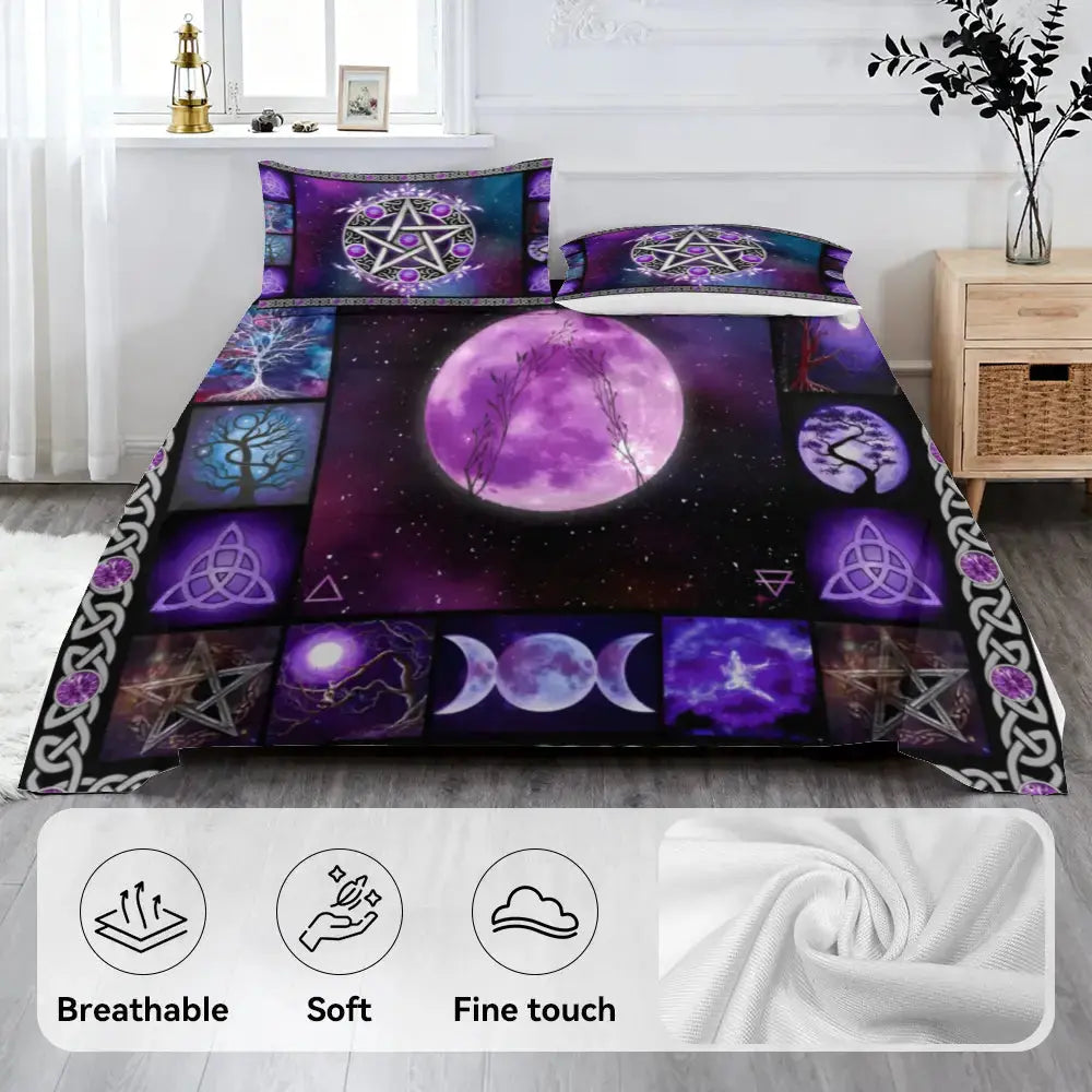 Earth My Body Witch Custom Halloween Bedding Set Duconspace