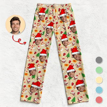 Faces on Pajamas - Personalized Pajamas Pants, Gift for Family