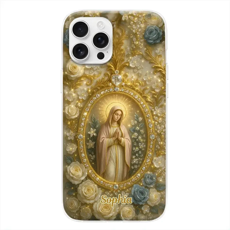 "In Love and Faith, We Stay Connected" – Family Personalized 3D Inflated Effect Clear Phone Case, Custom Gift for Yourself, Best Friends, Siblings & Family Members Ducon Space