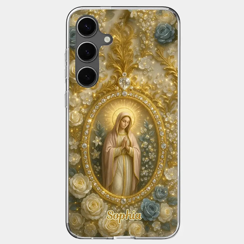 "In Love and Faith, We Stay Connected" – Family Personalized 3D Inflated Effect Clear Phone Case, Custom Gift for Yourself, Best Friends, Siblings & Family Members