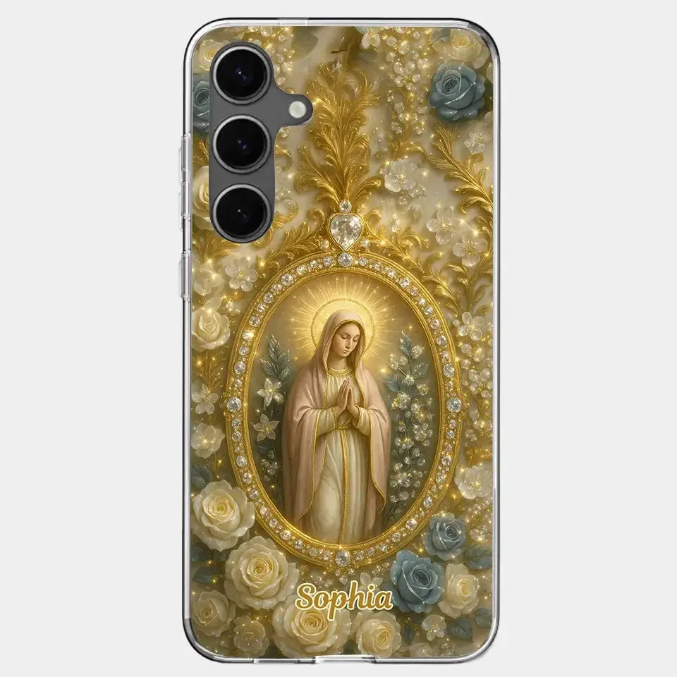 "In Love and Faith, We Stay Connected" – Family Personalized 3D Inflated Effect Clear Phone Case, Custom Gift for Yourself, Best Friends, Siblings & Family Members Ducon Space