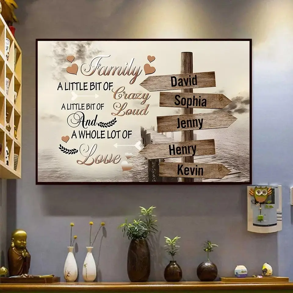 Family a Little Bit of Crazy - Personalized Gift for Family Member Duconspace