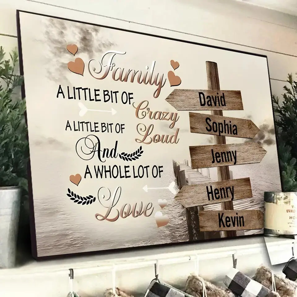 Family a Little Bit of Crazy - Personalized Gift for Family Member Duconspace
