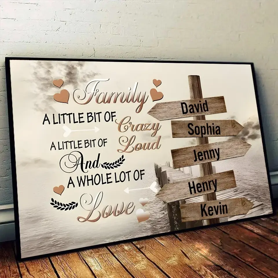 Family a Little Bit of Crazy - Personalized Gift for Family Member Duconspace