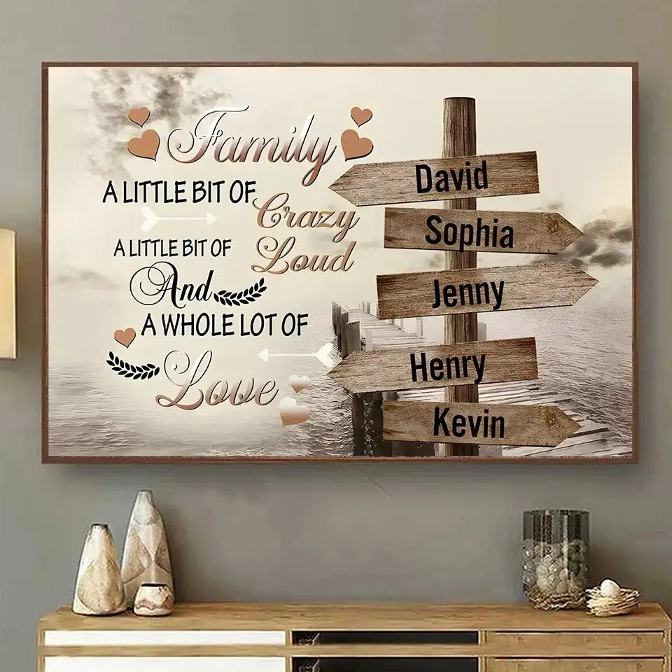 Family a Little Bit of Crazy - Personalized Gift for Family Member Duconspace