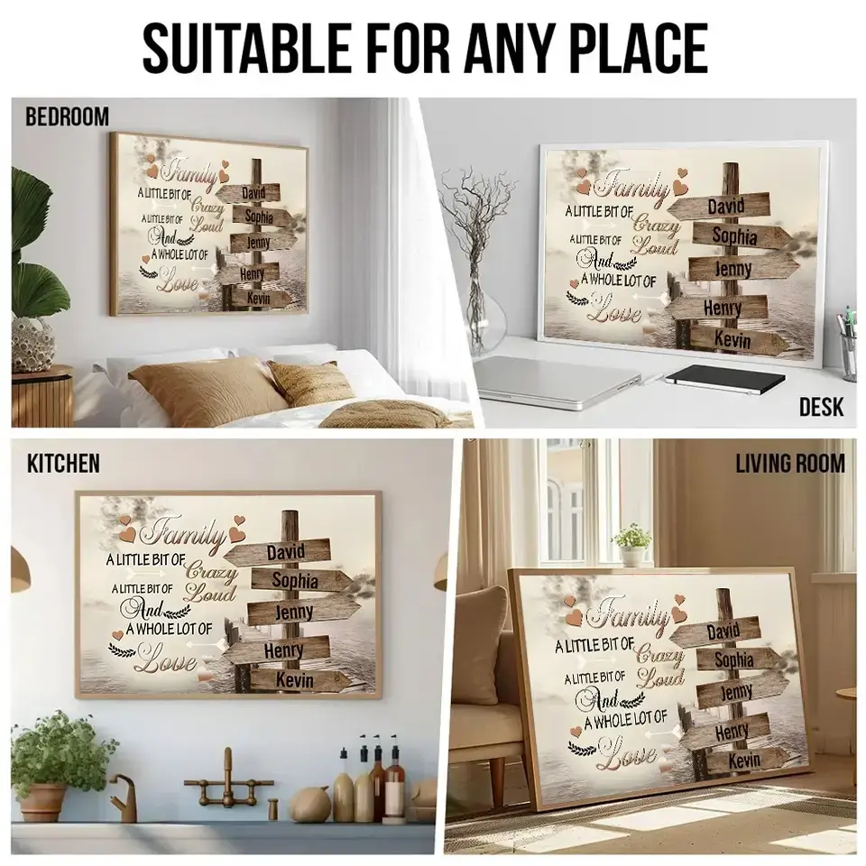 Family a Little Bit of Crazy - Personalized Gift for Family Member Duconspace